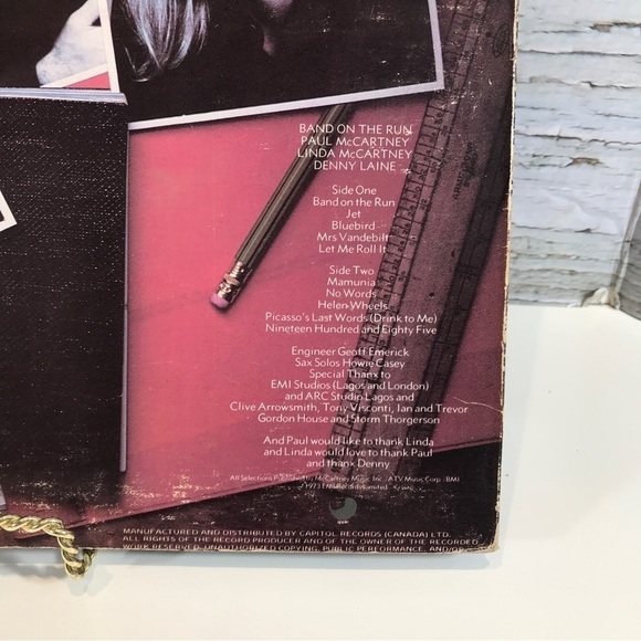 BAND on the Run Paul MaCartney & Wings with Original Poster Tested 1973 - Picture 3 of 11